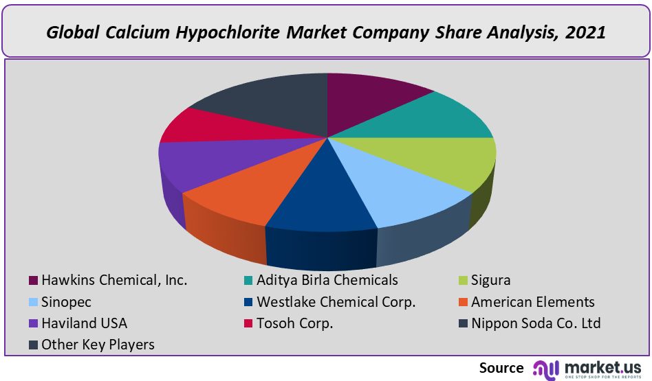 Calcium Hypochlorite Market Company Share
