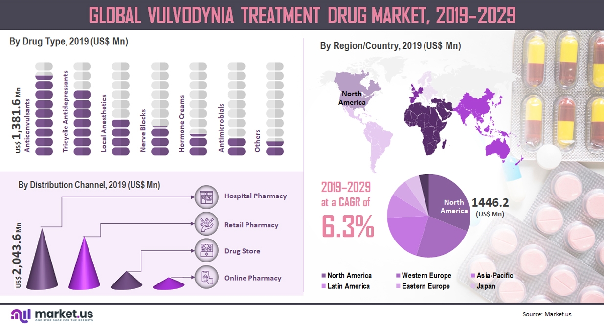 vulvodynia treatment drug market infographics