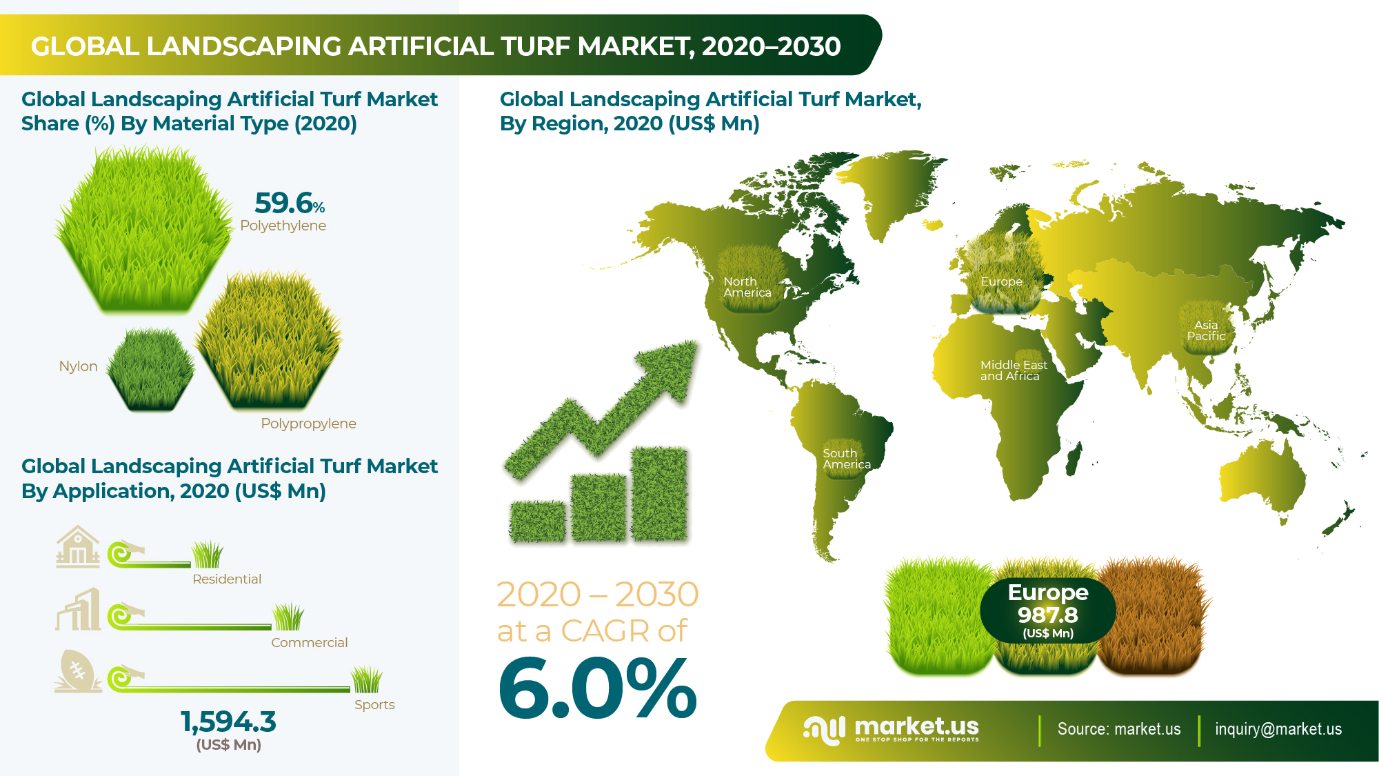 Global Landscaping Artificial Turf Market Infographics