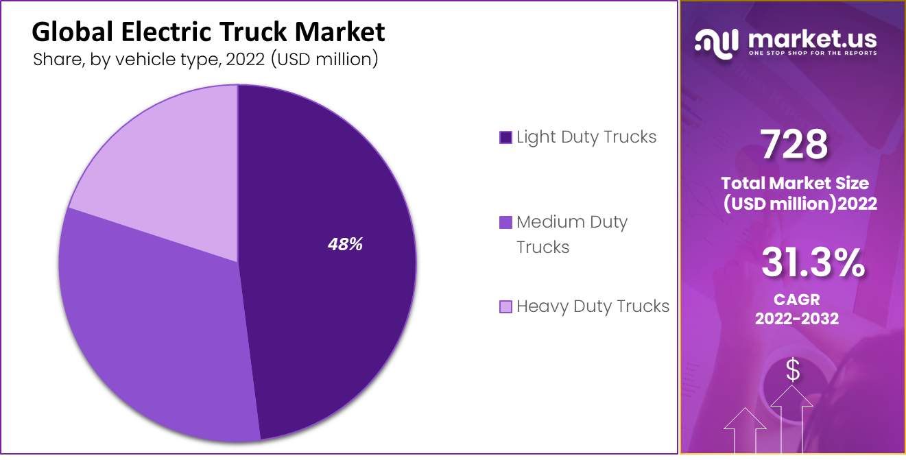 global electric truck share share type