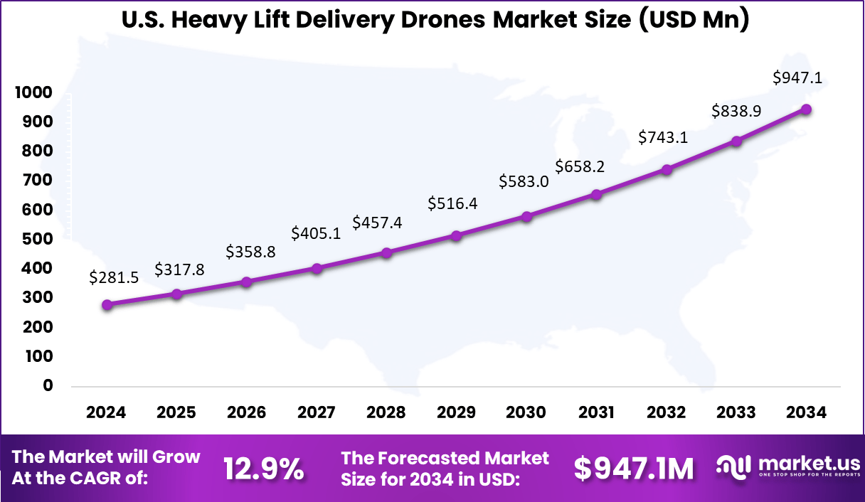 Heavy Lift Delivery Drones Market Size
