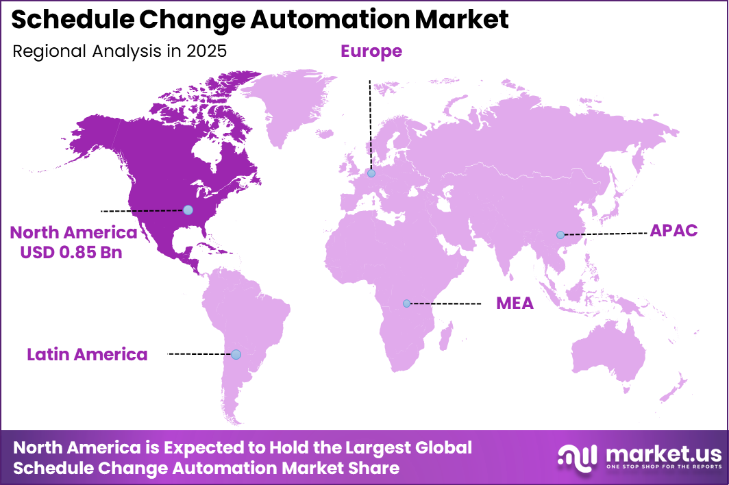 Schedule Change Automation Market Region