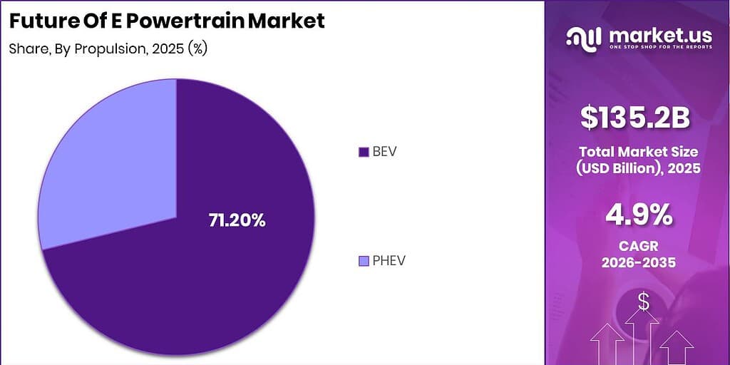 Future Of Future Of E Powertrain Market Revenue Split by Segment Graph