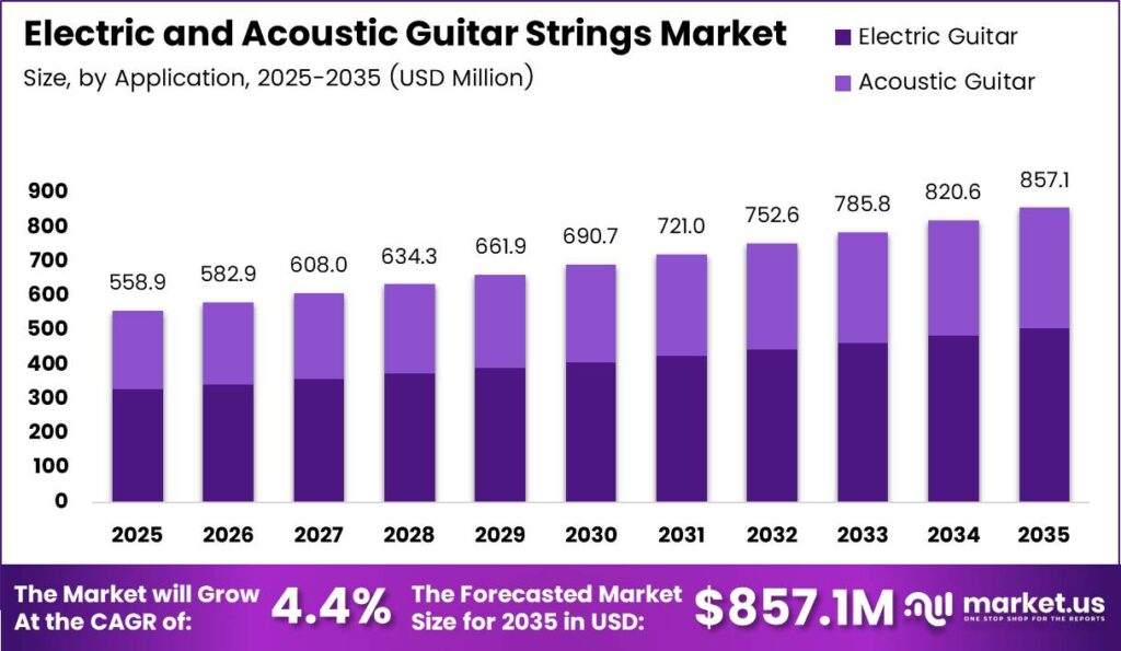 Electric and Acoustic Guitar Strings Market Size Analysis Bar Graph